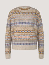 Strickpullover mit recyceltem Polyester - Frauen - camel fair isle Strickpullover mit recyceltem Polyester - Frauen - camel fair isle - 7 - TOM TAILOR Denim