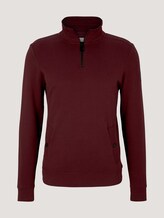 Troyer Sweatshirt mit Taschen - Männer - Decadent Bordeaux Troyer Sweatshirt mit Taschen - Männer - Decadent Bordeaux - 7 - TOM TAILOR