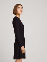 Kurzes Kleid mit langen Ärmeln - Frauen - Shale Grey Melange Kurzes Kleid mit langen Ärmeln - Frauen - Shale Grey Melange - 5 - TOM TAILOR Denim