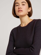 Kurzes Kleid mit langen Ärmeln - Frauen - Shale Grey Melange Kurzes Kleid mit langen Ärmeln - Frauen - Shale Grey Melange - 9 - TOM TAILOR Denim