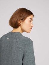 Strickkleid mit recyceltem Polyester - Frauen - grey mint melange Strickkleid mit recyceltem Polyester - Frauen - grey mint melange - 9 - TOM TAILOR Denim
