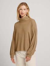 Turtleneck jumper with balloon sleeves - Women - soft camel Turtleneck jumper with balloon sleeves - Women - soft camel - 1 - TOM TAILOR Denim