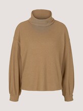 Turtleneck jumper with balloon sleeves - Women - soft camel Turtleneck jumper with balloon sleeves - Women - soft camel - 7 - TOM TAILOR Denim
