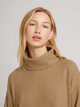 Turtleneck jumper with balloon sleeves - Women - soft camel Turtleneck jumper with balloon sleeves - Women - soft camel - 9 - TOM TAILOR Denim