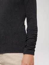 Long-sleeved shirt with a submarine collar - Women - Shale Grey Melange Long-sleeved shirt with a submarine collar - Women - Shale Grey Melange - 9 - TOM TAILOR Denim