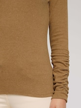 Long-sleeved shirt with a submarine collar - Women - camel melange Long-sleeved shirt with a submarine collar - Women - camel melange - 9 - TOM TAILOR Denim