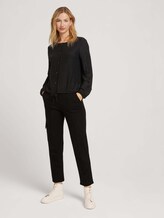Ballon Bluse mit Knopfleiste und Kordelzug - Frauen - deep black Ballon Bluse mit Knopfleiste und Kordelzug - Frauen - deep black - 3 - TOM TAILOR Denim