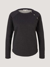 Langarmshirt mit Knopfleiste - Frauen - Shale Grey Melange Langarmshirt mit Knopfleiste - Frauen - Shale Grey Melange - 7 - TOM TAILOR Denim