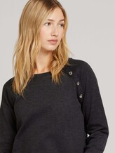 Langarmshirt mit Knopfleiste - Frauen - Shale Grey Melange Langarmshirt mit Knopfleiste - Frauen - Shale Grey Melange - 9 - TOM TAILOR Denim