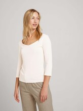 Langarmshirt aus Bio-Baumwolle - Frauen - cold beige Langarmshirt aus Bio-Baumwolle - Frauen - cold beige - 5 - TOM TAILOR Denim