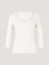 Langarmshirt aus Bio-Baumwolle - Frauen - cold beige Langarmshirt aus Bio-Baumwolle - Frauen - cold beige - 7 - TOM TAILOR Denim