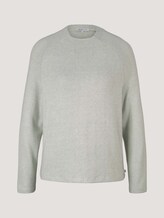 Sweatshirt mit Raglanärmeln - Frauen - soft greyish green melange Sweatshirt mit Raglanärmeln - Frauen - soft greyish green melange - 7 - TOM TAILOR Denim