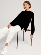 Oversize Langarmshirt aus nachhaltiger Baumwolle - Frauen - deep black Oversize Langarmshirt aus nachhaltiger Baumwolle - Frauen - deep black - 5 - TOM TAILOR Denim