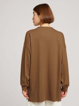Oversize Langarmshirt aus nachhaltiger Baumwolle - Frauen - soft camel Oversize Langarmshirt aus nachhaltiger Baumwolle - Frauen - soft camel - 2 - TOM TAILOR Denim