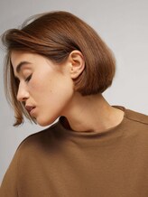 Oversize Langarmshirt aus nachhaltiger Baumwolle - Frauen - soft camel Oversize Langarmshirt aus nachhaltiger Baumwolle - Frauen - soft camel - 9 - TOM TAILOR Denim