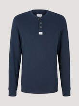 Henley Sweatshirt - Männer - Sky Captain Blue Henley Sweatshirt - Männer - Sky Captain Blue - 7 - TOM TAILOR