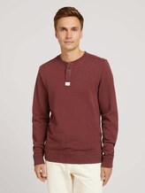 Henley Sweatshirt - Männer - Decadent Bordeaux Henley Sweatshirt - Männer - Decadent Bordeaux - 1 - TOM TAILOR
