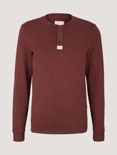 Henley Sweatshirt - Männer - Decadent Bordeaux Henley Sweatshirt - Männer - Decadent Bordeaux - 7 - TOM TAILOR