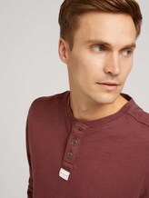 Henley Sweatshirt - Männer - Decadent Bordeaux Henley Sweatshirt - Männer - Decadent Bordeaux - 9 - TOM TAILOR