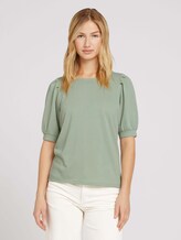 Shirt mit Ballonärmeln - Frauen - soft greyish green Shirt mit Ballonärmeln - Frauen - soft greyish green - 1 - TOM TAILOR Denim