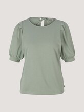 Shirt mit Ballonärmeln - Frauen - soft greyish green Shirt mit Ballonärmeln - Frauen - soft greyish green - 7 - TOM TAILOR Denim