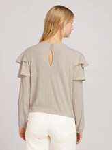 Pullover mit Rüschen - Frauen - cold beige Pullover mit Rüschen - Frauen - cold beige - 2 - TOM TAILOR Denim
