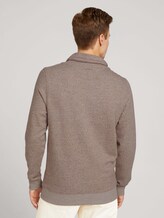 Strukturiertes Snood Sweatshirt - Männer - Decadent Bordeaux Strukturiertes Snood Sweatshirt - Männer - Decadent Bordeaux - 2 - TOM TAILOR