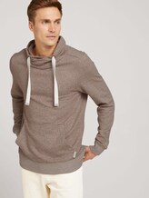 Strukturiertes Snood Sweatshirt - Männer - Decadent Bordeaux Strukturiertes Snood Sweatshirt - Männer - Decadent Bordeaux - 5 - TOM TAILOR