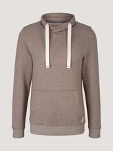 Strukturiertes Snood Sweatshirt - Männer - Decadent Bordeaux Strukturiertes Snood Sweatshirt - Männer - Decadent Bordeaux - 7 - TOM TAILOR