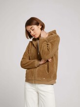 Sweatshirtjacke mit Eingrifftaschen - Frauen - soft camel Sweatshirtjacke mit Eingrifftaschen - Frauen - soft camel - 5 - TOM TAILOR Denim