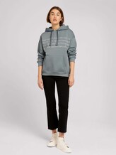 Kapuzenpullover mit Kordelzug und elastischem Bund - Frauen - grey mint Kapuzenpullover mit Kordelzug und elastischem Bund - Frauen - grey mint - 3 - TOM TAILOR Denim