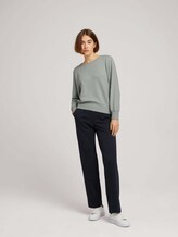 Pullover aus nachhaltiger Baumwolle - Frauen - soft greyish green melange Pullover aus nachhaltiger Baumwolle - Frauen - soft greyish green melange - 3 - TOM TAILOR Denim