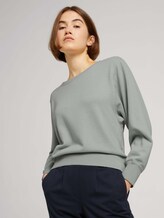 Pullover aus nachhaltiger Baumwolle - Frauen - soft greyish green melange Pullover aus nachhaltiger Baumwolle - Frauen - soft greyish green melange - 5 - TOM TAILOR Denim