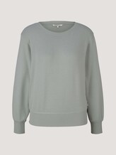 Pullover aus nachhaltiger Baumwolle - Frauen - soft greyish green melange Pullover aus nachhaltiger Baumwolle - Frauen - soft greyish green melange - 7 - TOM TAILOR Denim