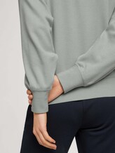 Pullover aus nachhaltiger Baumwolle - Frauen - soft greyish green melange Pullover aus nachhaltiger Baumwolle - Frauen - soft greyish green melange - 9 - TOM TAILOR Denim