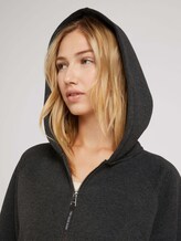 Sweat jacket with raglan sleeves - Women - Shale Grey Melange Sweat jacket with raglan sleeves - Women - Shale Grey Melange - 9 - TOM TAILOR Denim