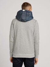 Sweatjacke mit Kapuze mit Steppeinsatz - Männer - Sky Captain Blue Sweatjacke mit Kapuze mit Steppeinsatz - Männer - Sky Captain Blue - 2 - TOM TAILOR