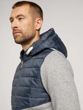 Sweatjacke mit Kapuze mit Steppeinsatz - Männer - Sky Captain Blue Sweatjacke mit Kapuze mit Steppeinsatz - Männer - Sky Captain Blue - 9 - TOM TAILOR