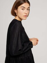 Denim-Blusenkleid mit Volants - Frauen - dark stone black denim Denim-Blusenkleid mit Volants - Frauen - dark stone black denim - 10 - TOM TAILOR Denim