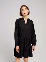Denim-Blusenkleid mit Volants - Frauen - dark stone black denim Denim-Blusenkleid mit Volants - Frauen - dark stone black denim - 5 - TOM TAILOR Denim