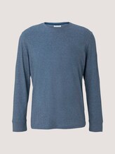 Langarmshirt in Melange-Optik - Männer - poseidon blue grindle Langarmshirt in Melange-Optik - Männer - poseidon blue grindle - 7 - TOM TAILOR