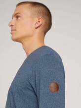 Langarmshirt in Melange-Optik - Männer - poseidon blue grindle Langarmshirt in Melange-Optik - Männer - poseidon blue grindle - 9 - TOM TAILOR