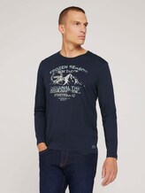 Langarmshirt mit Print - Männer - Sky Captain Blue Langarmshirt mit Print - Männer - Sky Captain Blue - 1 - TOM TAILOR