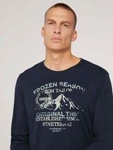 Langarmshirt mit Print - Männer - Sky Captain Blue Langarmshirt mit Print - Männer - Sky Captain Blue - 9 - TOM TAILOR