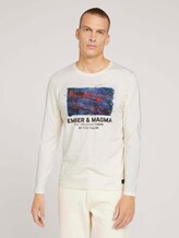 Langarmshirt mit Print - Männer - soft buttercream Langarmshirt mit Print - Männer - soft buttercream - 1 - TOM TAILOR