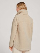 Fell Jacke mit Reißverschluss - Frauen - cold beige Fell Jacke mit Reißverschluss - Frauen - cold beige - 2 - TOM TAILOR Denim