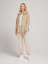 Fell Jacke mit Reißverschluss - Frauen - cold beige Fell Jacke mit Reißverschluss - Frauen - cold beige - 3 - TOM TAILOR Denim