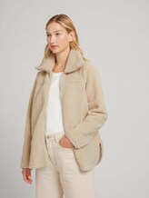 Fell Jacke mit Reißverschluss - Frauen - cold beige Fell Jacke mit Reißverschluss - Frauen - cold beige - 5 - TOM TAILOR Denim