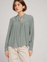 Bluse mit Schleife - Frauen - soft greyish green Bluse mit Schleife - Frauen - soft greyish green - 5 - TOM TAILOR Denim
