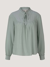 Bluse mit Schleife - Frauen - soft greyish green Bluse mit Schleife - Frauen - soft greyish green - 7 - TOM TAILOR Denim